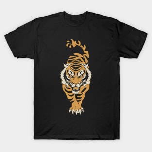 Japanese Tiger Black T-Shirt